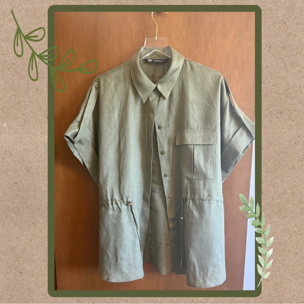 Zara linen blend shirt. Size XL.